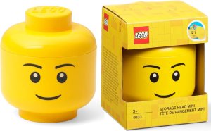 LEGO 4033 - LEGO Pojemnik w kształcie głowy jasnożółtej minifigurki chłopca 0,36L 2