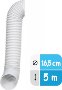 Warmtec Rura do klimatyzatora przenośnego lewoskrętna (fi16,5cm) - 5m 1