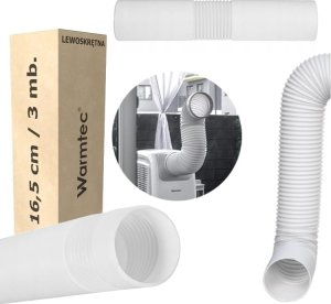 Warmtec Rura do klimatyzatora przenośnego lewoskrętna (fi16,5cm) - 3m 2