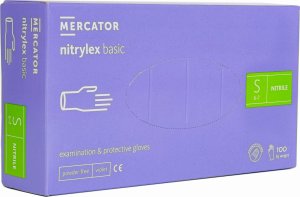 Mercator Rękawice Nitrylowe 100 sztuk / Fioletowe / Nitrylex Basic Violet (S 6-7) 1