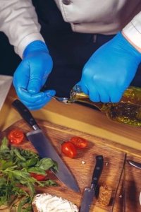 Mercator Rękawice Nitrylowe 100 sztuk / Niebieskie / Nitrylex Basic Dark Blue (XS 5-6) 8