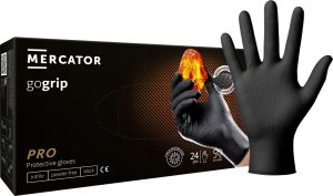 Mercator Rękawice Nitrylowe 50 szt. Gogrip Black (L 8-9) 2