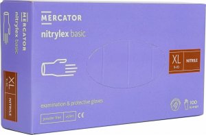 Mercator Rękawice Nitrylowe 100 sztuk / Fioletowe / Nitrylex Basic Violet (XL 9-10) 1