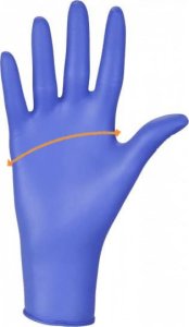 Mercator Rękawice Nitrylowe 100 sztuk / Niebieskie / Nitrylex Basic Dark Blue (S 6-7) 7