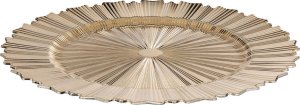 Atmosphera Podstawka pod talerz karbowana, złota, Ø 33 cm 2