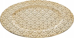 Atmosphera Podkładka pod talerz w geometryczny wzór, złota, Ø 33 cm 2