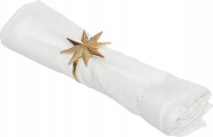 Atmosphera Obrączki na serwetki, złota gwiazda, 2 sztuki 2