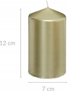Atmosphera Świeca walec, błyszcząca, 12 cm 2