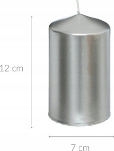 Atmosphera Świeca walec, błyszcząca, 12 cm 2