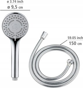 Wenko Zestaw prysznicowy słuchawka + wąż BASIC, 5 trybów strumienia 2