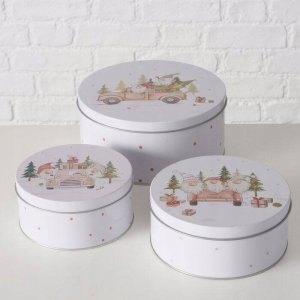 Boltze Zestaw trzech puszek do przechowywania CARRIE, Ø 14-20 cm 9