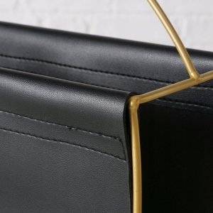 Boltze Gazetnik ze sztucznej skóry i metalu RULANA, wys. 40,5 cm 4