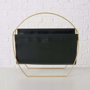 Boltze Gazetnik ze sztucznej skóry i metalu RULANA, wys. 40,5 cm 5