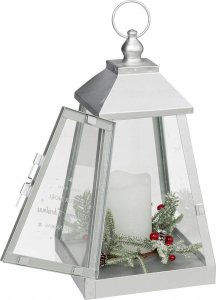 Atmosphera Metalowy lampion ze świeczką LED, 32 x 17 cm 3