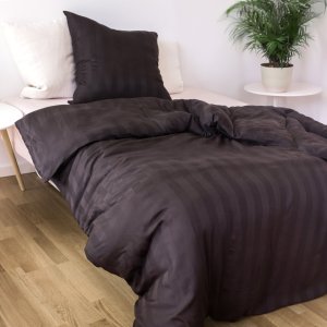 Dymo OlsenHome - Bambus satin sengesæt, brun, 140x220 - 63x60 1