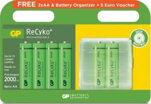 GP GP Batteries ReCyko+ AA Rechargeable Batteries 2000 mAh - 6-pack 1