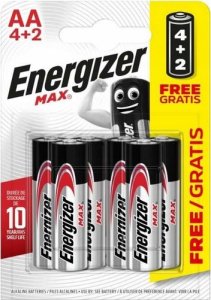 Energizer Energizer Max 4+2 Mignon (AA)-Batterie Alkali-Mangan 1.5 V 6 St. (E301534200) 1