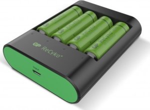GP GP Batteries ReCyko+ 4 x AA Rechargeable Batteries 2600 mAh + Fast Charger 4