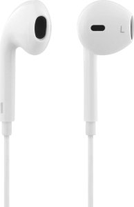 Słuchawki Streetz E100 Semi-in-ear headset, answer button, 3.5mm, mic, white 2