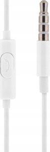Słuchawki Streetz E100 Semi-in-ear headset, answer button, 3.5mm, mic, white 3