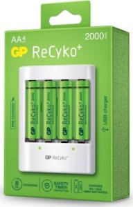 GP GP Batteries ReCyko+ 4 x AA Rechargeable Batteries 2000 mAh + Charger 2