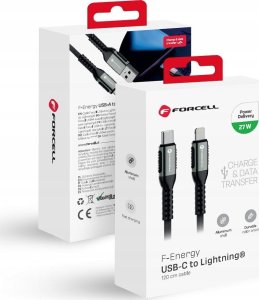 Kabel USB ForCell USB-C - Lightning 1.2 m Czarny 2