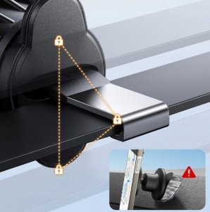 Joyroom Uchwyt Joyroom JR-ZS406 samochodowy magnetyczny na kratkę nawiewu - czarny 3