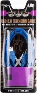 Kabel USB Natec USB-A - USB-A 1.8 m Niebieski (5908257126434) 2
