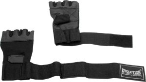 Evolution Rekawiczki kulturystyczne fitness Evolution Standard czarne FR-11 L 4