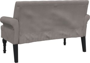 vidaXL vidaXL Ławka z oparciem, kolor taupe, 120x62x75,5 cm, tkanina 5