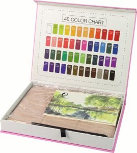 LeanToys Zestaw Artysty 48 Farb Akwarelowych Akcesoria 4