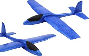 LeanToys Duży Samolot Styropianowy Piankowy Lekki Szybowiec Niebieski 68CM 1