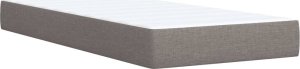 vidaXL vidaXL Łóżko kontynentalne z materacem, taupe, tkanina, 80x200 cm 9