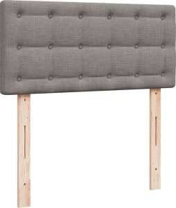 vidaXL vidaXL Łóżko kontynentalne z materacem, taupe, tkanina, 80x200 cm 7