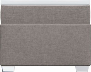 vidaXL Łóżko kontynentalne z materacem, taupe, tkanina, 80x200 cm 4
