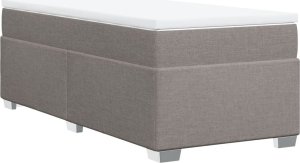 vidaXL Łóżko kontynentalne z materacem, taupe, tkanina, 80x200 cm 9