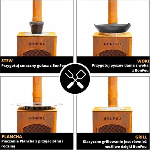 Palenisko ogrodowe Rojaplast BONFEU KOMINEK OGRODOWY BONCARRÉ RDZAWY 3