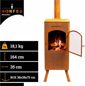 Palenisko ogrodowe Rojaplast BONFEU KOMINEK OGRODOWY BONCARRÉ RDZAWY 4