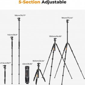 Statyw K&F Statyw K&F Concept B234A1 z głowicą kulową BH-28 6