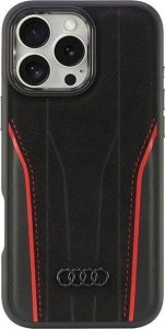 Audi Audi Genuine Leather MagSafe iPhone 16 Pro Max 6.9" czarno-czerwony/black-red hardcase AU-TPUPCMIP16PM-R8/D3-RD 1