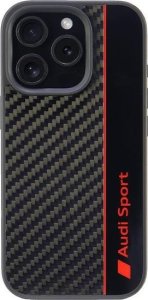 Audi Audi Carbon Fiber Stripe iPhone 16 Pro 6.3" czarny/black hardcase AUS-TPUPCIP16P-R8/D1-BK 1