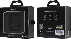 Audi Audi Leather Big Logo AirPods 1/2 cover   czarny/black AU-AP-GT/D3-BK 6
