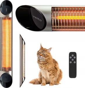 Sunred Infraraudonųjų spindulių šildytuvas Veito BLADE (sidabrinis, 2000W) 9