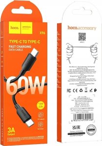 Kabel USB Hoco HOCO kabel Typ C do Typ C PD 3A 60W X96 1 m czarny 1