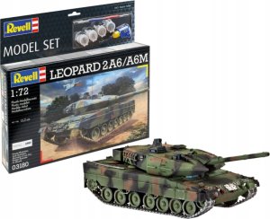 Cobi Czołg do sklejania 1:72 63180 Leopard 2A6/A6M + klej, 4 farbki, pędzelek Revell 1