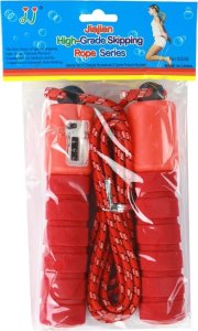 Skakanka sportowa LeanToys Skakanka Czerwona Z Licznikiem 275 cm Regulacja Fitness 3