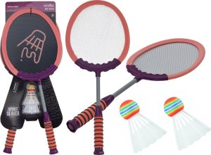 LeanToys Zestaw 2 Rakietek Do Gry W Badmintona Paletki 2 Lotki Badminton Różowy 1