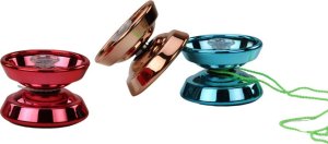 LeanToys Yoyo Aluminiowe Klasyczne Jojo Niebieski Złoty Czerwony 3