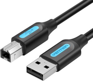 Kabel USB Vention Kabel USB 2.0 A męski do USB-B męski z rdzeniem ferrytowym Vention COQBL 10m czarny PVC 1