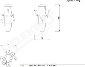 F-Elektro Bezpiecznik termiczny do przedłużacza 3-fazowy 400V 2